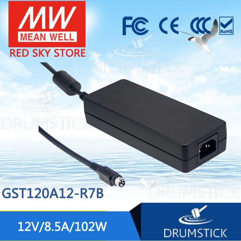 (Только 11 11) Средняя GST120A12 R7B скважин (2 шт.) 12В 8.5A meanwell GST120A 102 Вт AC DC Высокая
