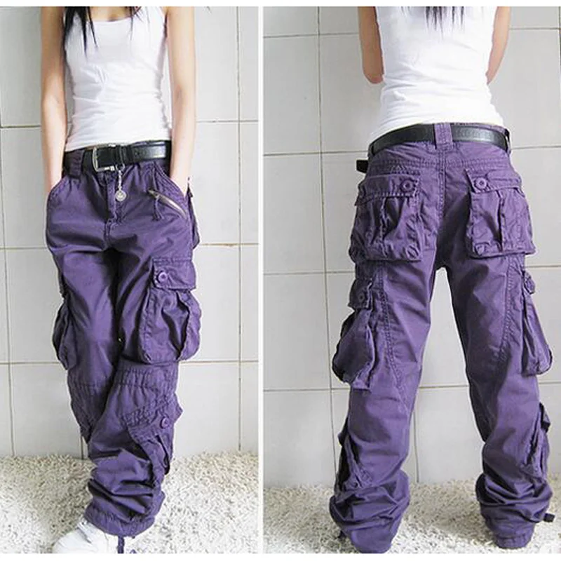 

New Arrival Cargo Pants Women Hip Hop Loose Jeans Baggy Pants For Women SHIERXI