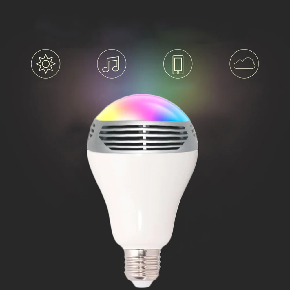 E27 Bluetooth4.0 Управление Smart Музыка Аудио Динамик светодиодный RGB Цвет лампа |