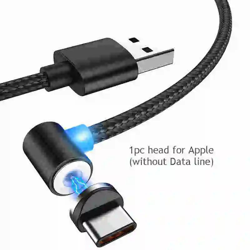 01 Head 1 pc Магнитный Micro USB кабель для iPhone samsung type-c зарядный Магнитный зарядный адаптер usb type C кабели для мобильных телефонов - Цвет: 01 Head 1 pc