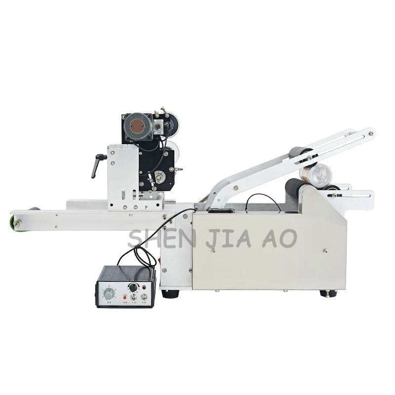 Полуавтоматическая круглая этикетировочная машинка для бутылок с кодирующей