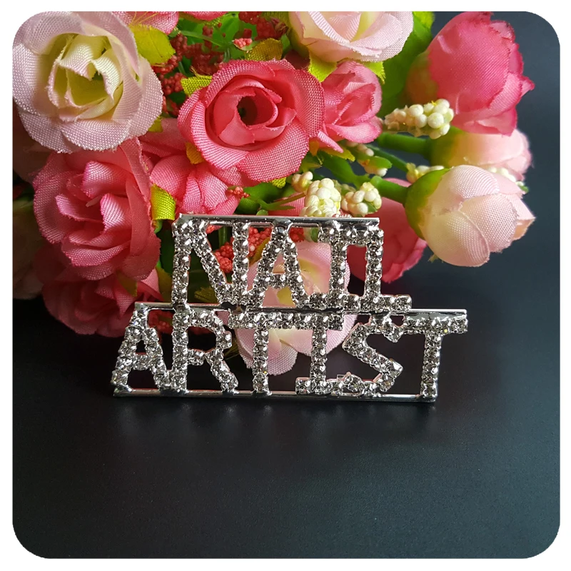 Bling Words Pin &quotNAIL ARTIST&quot брошь ювелирный подарок|brooch jewelry|brooch giftjewelry brooch |