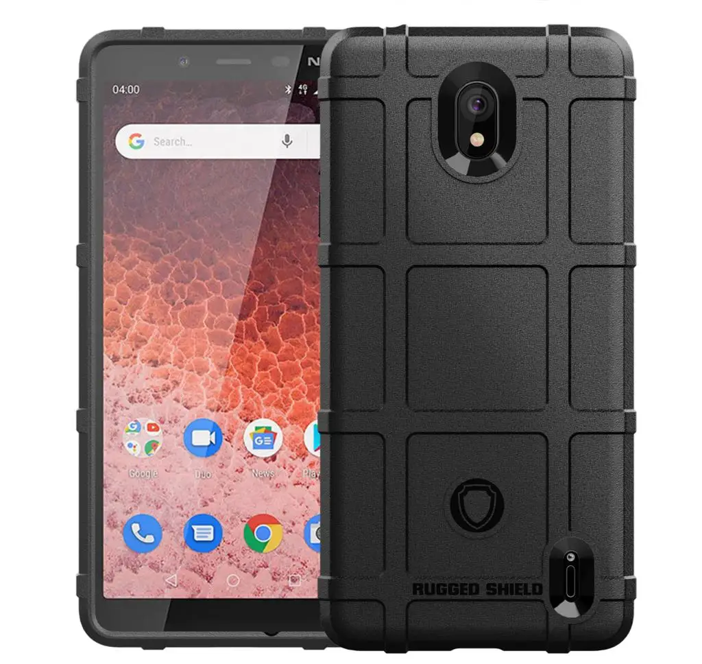 Прочный защитный чехол подушка безопасности из углеродного волокна для Nokia 1 Plus