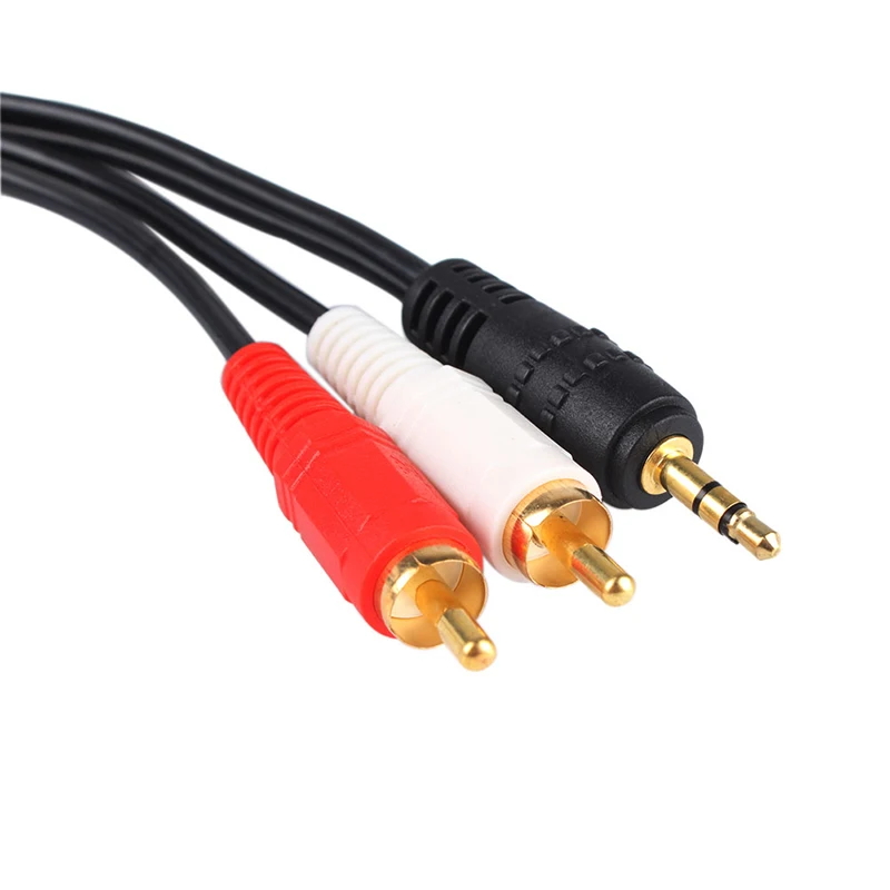 3 5 мм штекер Джек AV 2 RCA Мужской стерео Музыка Аудио Кабель AUX для Mp3 Pod Телефон ТВ
