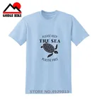 Новинка, футболки с надписью Keep the Sea Plastic Free, мужские футболки с защитой окружающей среды