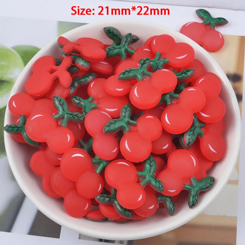 1PCS Cherry Фруктовые кусочки, добавки, подвески для слизи, сделай сам, полимерный наполнитель, дополнение, клейкие аксессуары, игрушки, Lizun, комплект глины для моделирования для детей - Цвет: 1PCS Cherry