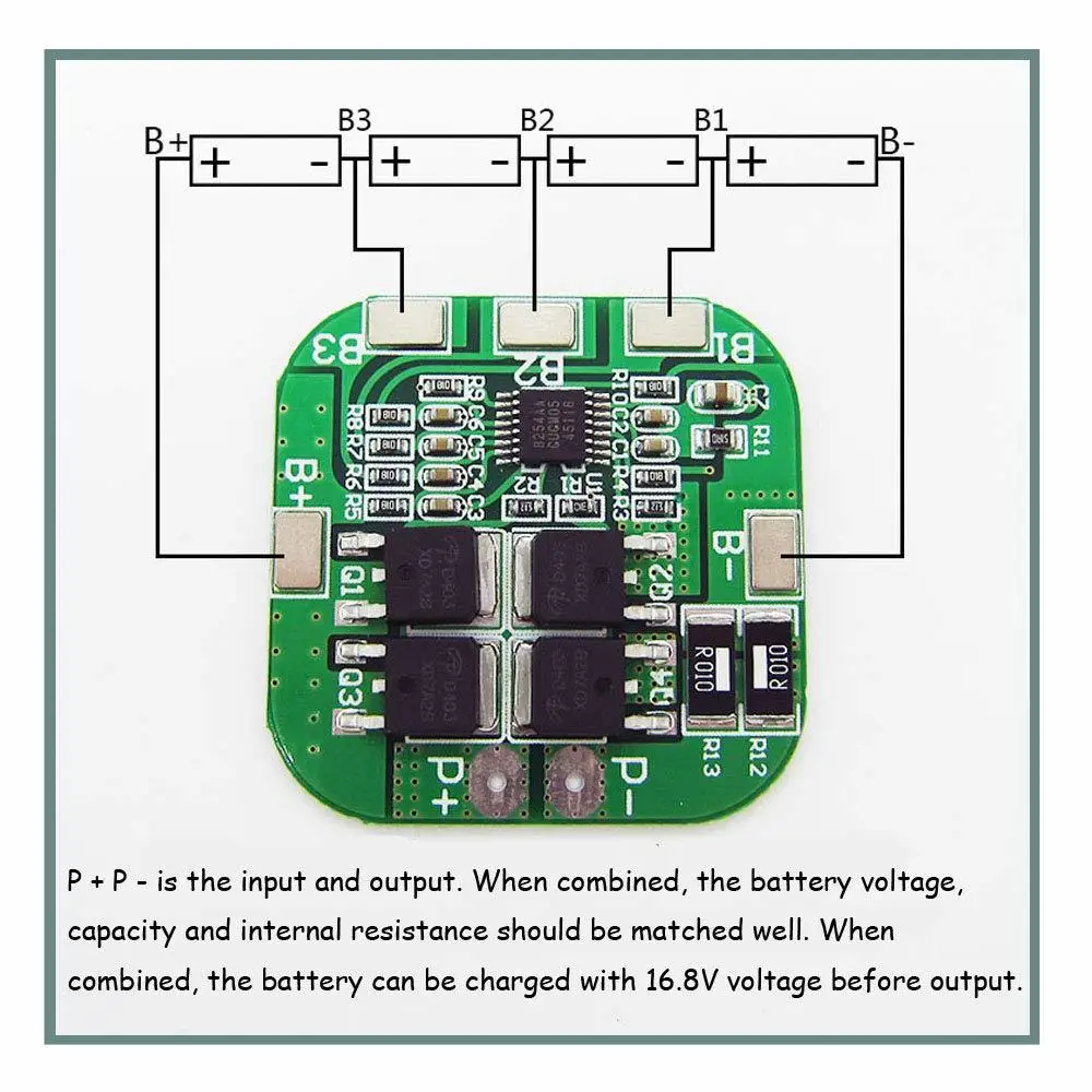 Aokin 4S 14 8 V 16 20A Peak LI-Ion BMS PCM Защитная плата батареи для литиевого LicoO2 Limn2O4 18650 комплект