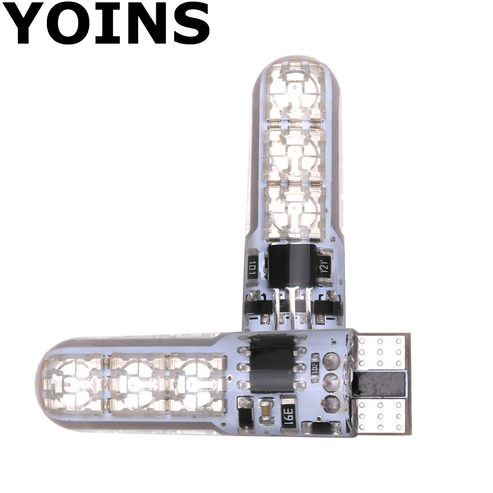 2 Pieces T10 W5W LED Car Lights Bulbs RGB With Remote Control 194 168 501 Strobe Led Lamp Reading White Red Amber 12V | Автомобили и