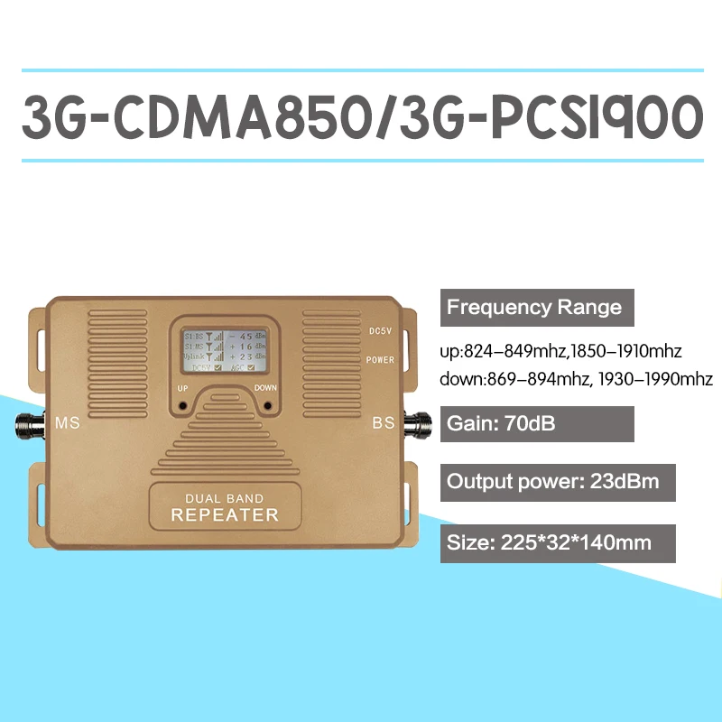 350 квадратный метр 3G CDMA 850 шт. 1900 МГц Усилитель сотового сигнала повторитель