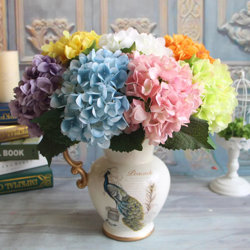 Искусственные шелковые цветочные шары гортензии поддельные цветы маленький