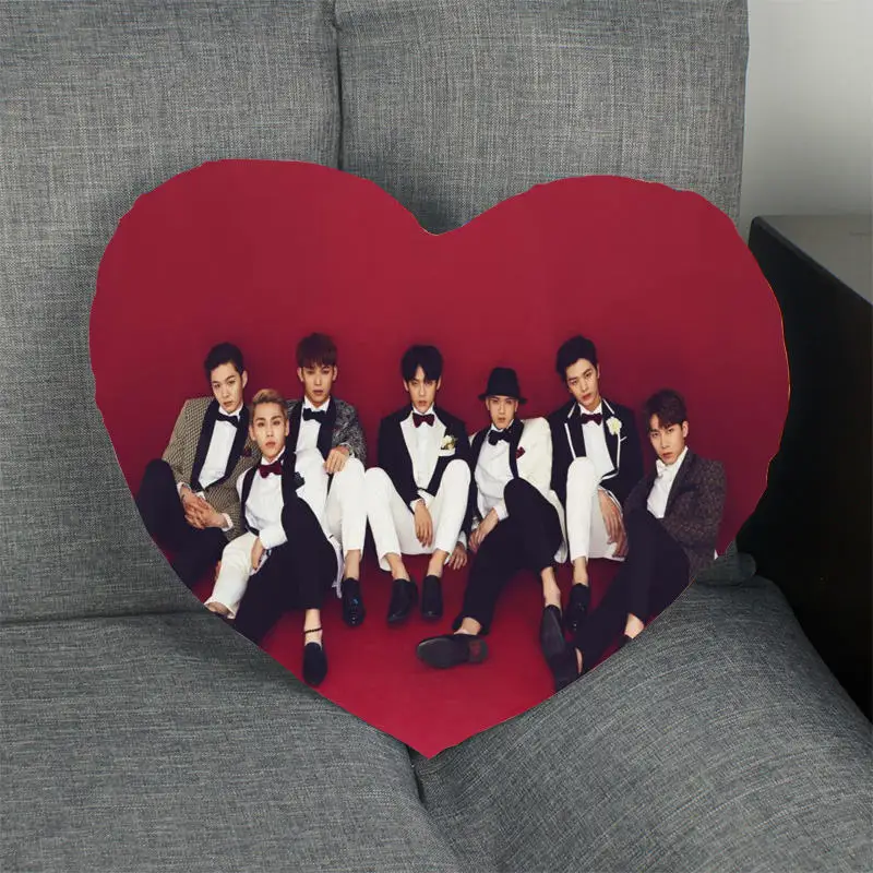 7 Kpop наволочка BTOB в форме сердца атласная тканевая Подушка Чехол для дома спальни свадебное украшение наволочки - Цвет: 7