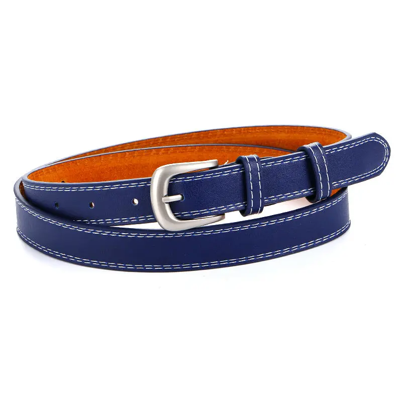 Ремень тонкий кожаный с серебристой пряжкой для мужчин и женщин|thin belts for women|thin beltbelts women |