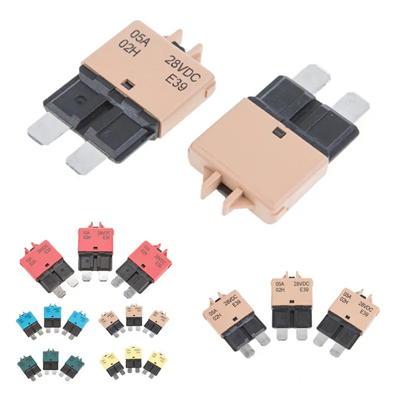 New 12V-28V Circuit Breaker Blade Fuse Reset Over-current Protection Automatic Recovery 5A-30A Marine Rally Automotive#296850 | Автомобили