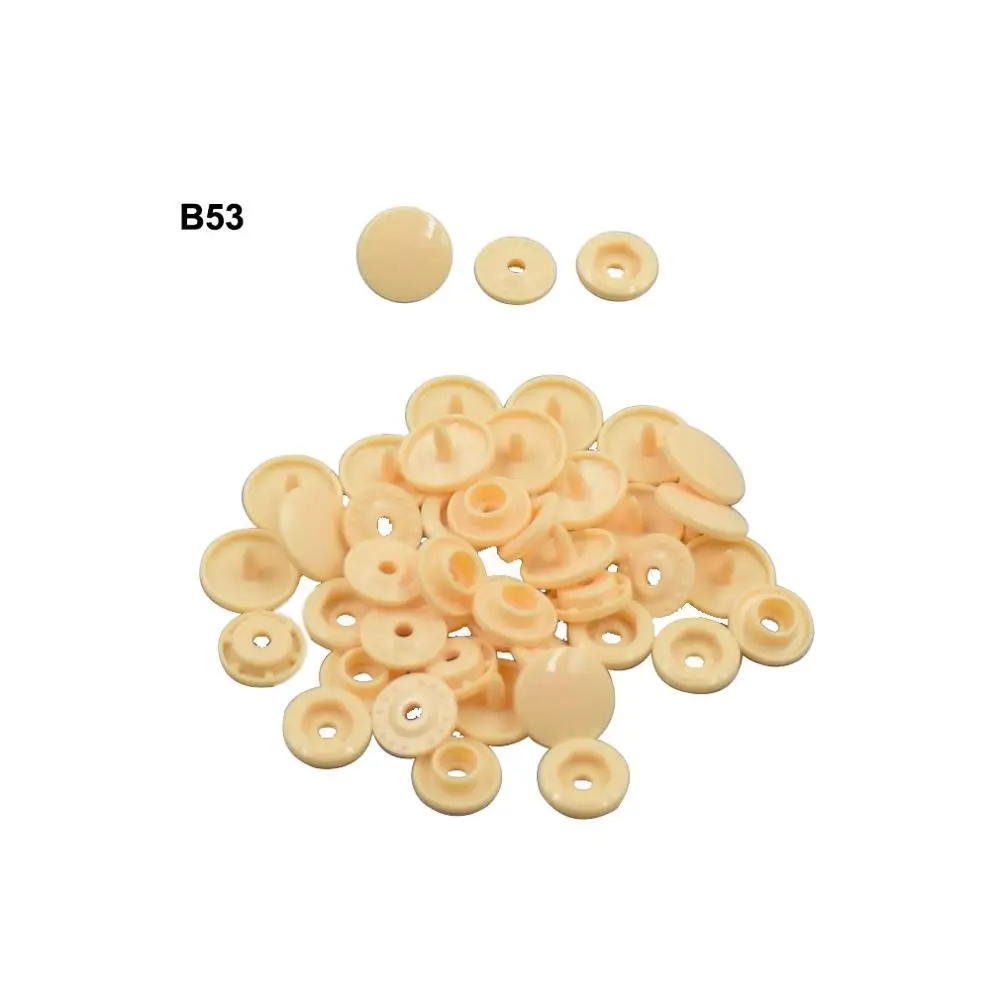 beige-B53-glossy Пластиковые защелкивающиеся крепежи T5 12 мм 200/1000 Наборы KAM пришить пластиковая защелка Кнопка Размер 20 круглый для Пошив швейной ткани детский нагрудник - Цвет: beige-B53-glossy