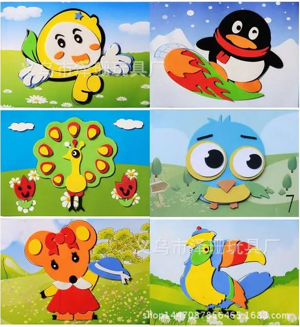 10 шт./лот хит продаж детские бумажные наклейки с песком подарок для маленьких