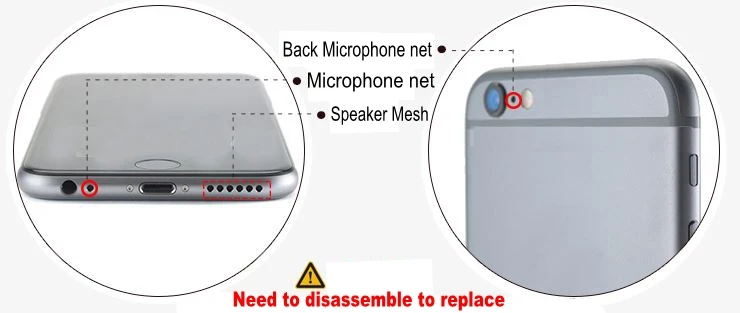 1 комплект микрофон и громче и Eerpiece Динамик Анти Пыль сетки и рамки для iPhone X 5S 6 6P 6S 6SP 7 7P 8 Plus