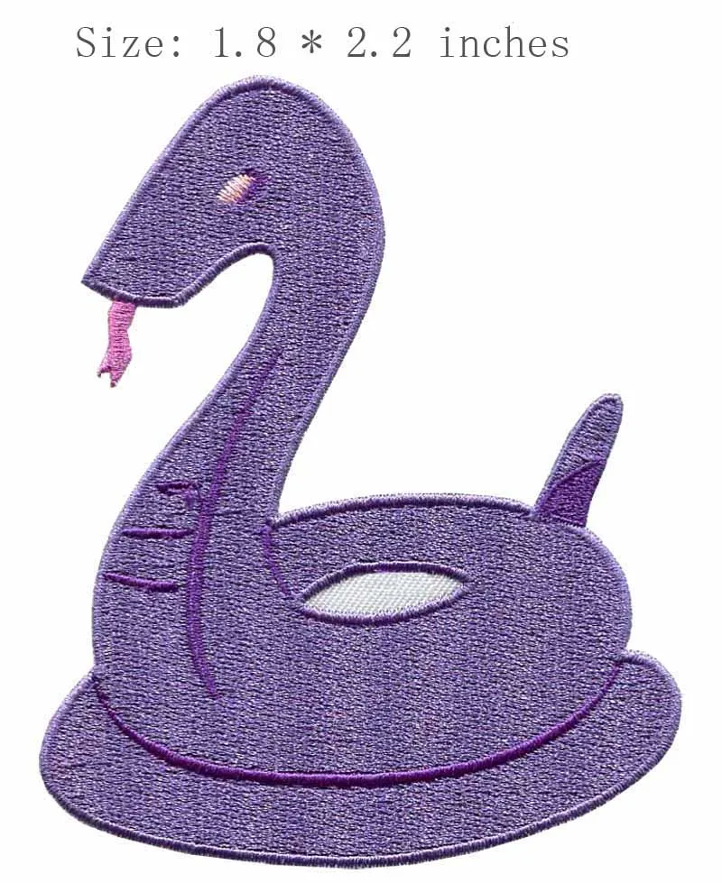 

Purple snake 1.8"wide embroidery for tongue/walking/ terrible