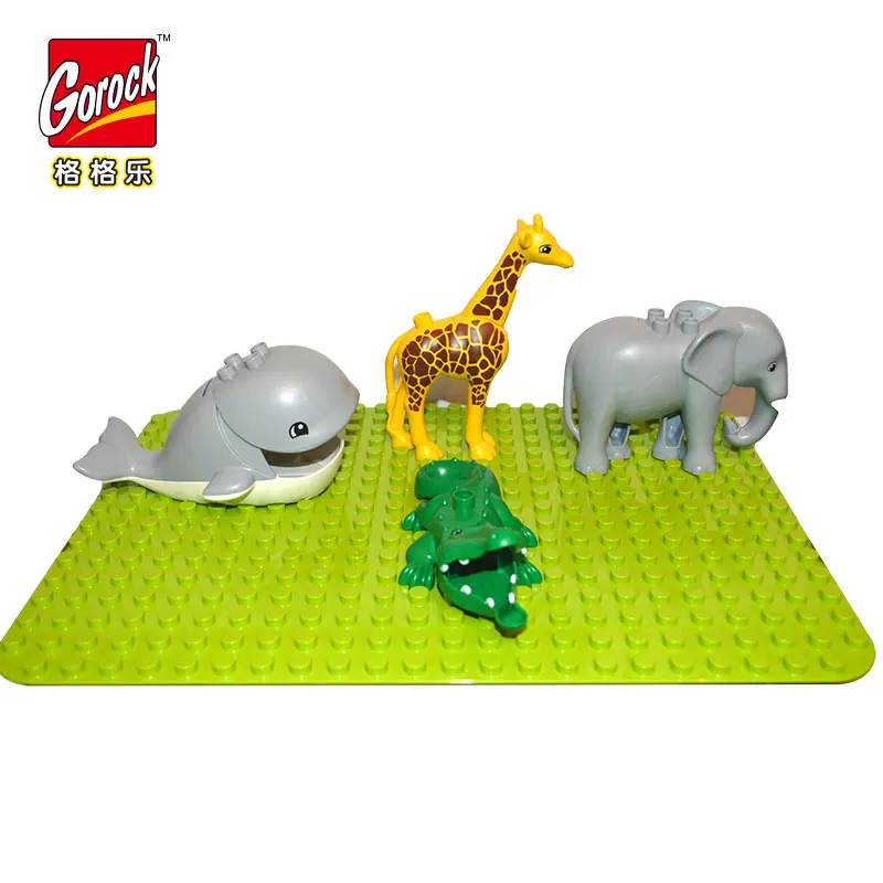 GOROCK Duplo модель животных фигурки строительный блок набор обезьяна Лошадь Кролик