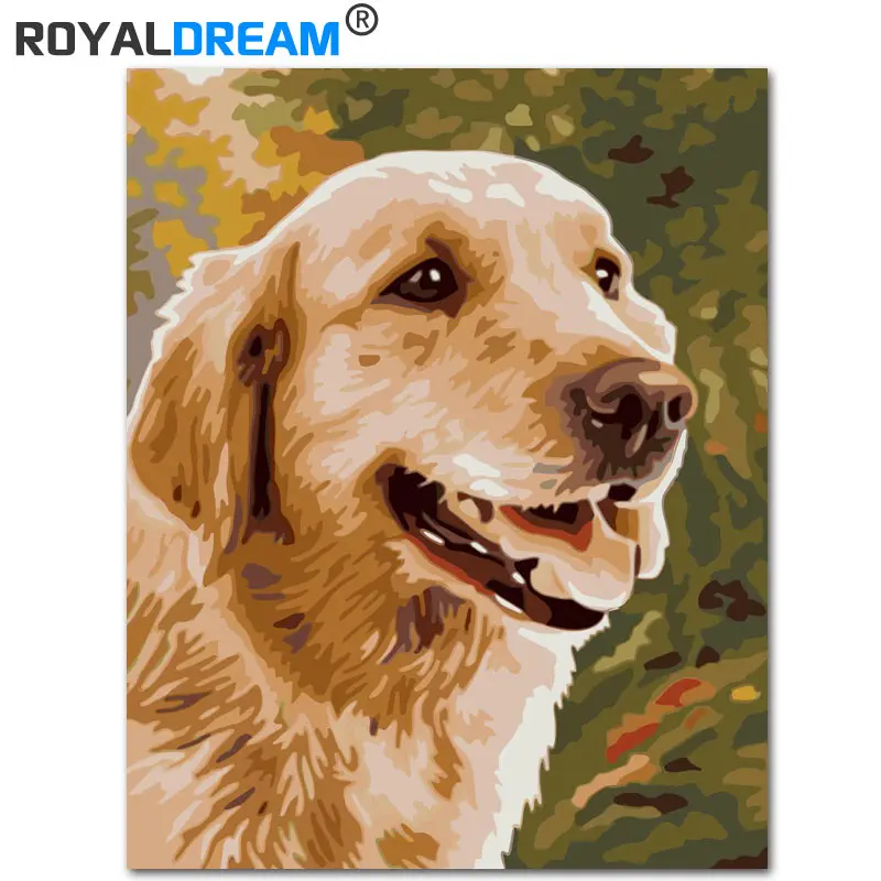 ROYALDREAM Dog-Li Huan Animals Diy Цифровая живопись по номерам современное настенное