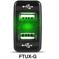 FTUX-G Специальное автомобильное зарядное устройство для Toyota, старая версия, двойной порт, USB, быстрая зарядка, светодиодный дисплей, 12-24 В, автомобильное зарядное устройство для Corolla/Prado/eiz - Название цвета: FTUX-G
