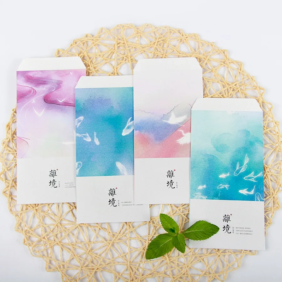 

9pcs/Set 3 envelopes + 6 writting paper Creative Dreamland Series Envelope For Gift Korean Stationery
