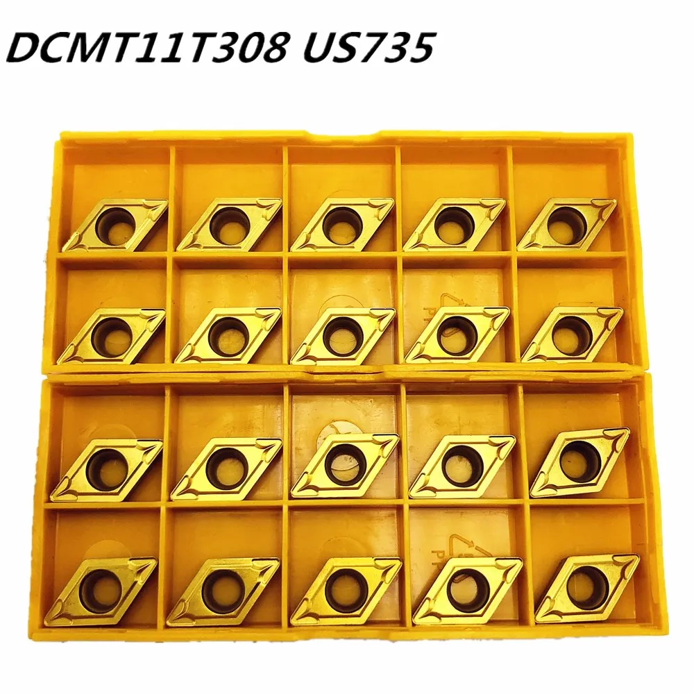 

Набор токарных пластин, твердосплавная втулка DCMT11T308 DCMT32.52 US735, DCMT 11T308, 20 шт.
