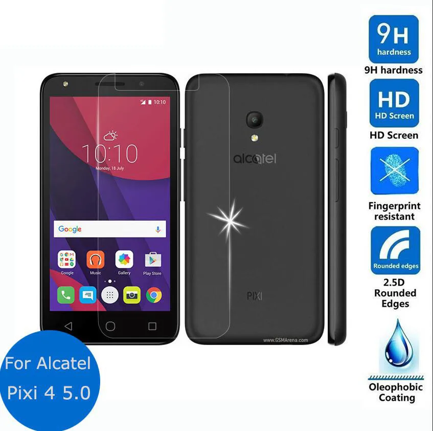 Закаленное стекло для Alcatel Pixi 4 5 0 дюйма защита экрана Передняя защитная пленка на