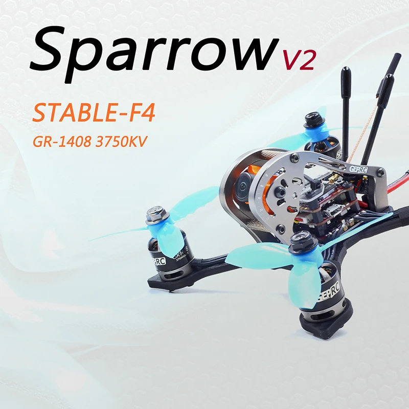 GEPRC GEP MX3 Sparrow v2 рамка 1408 3750KV бесщеточный двигатель стабильный F4 Полетный башенный