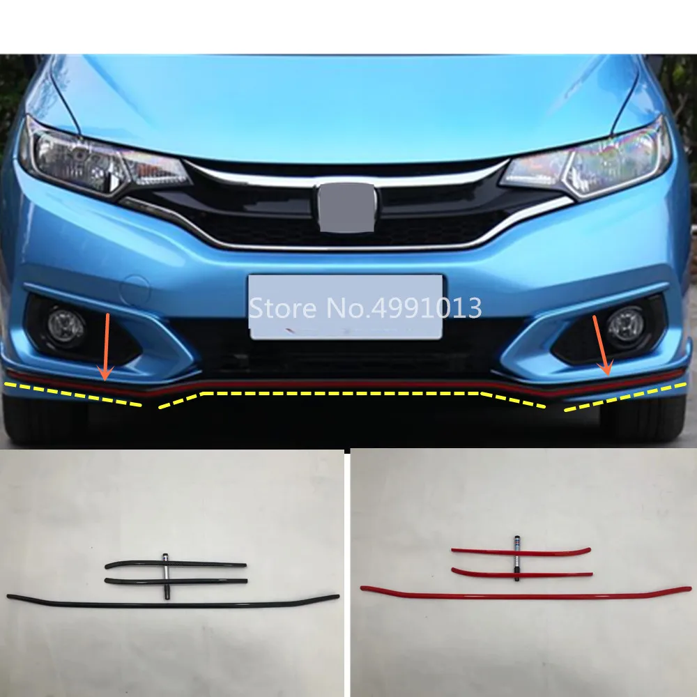 Для Honda Fit Jazz автомобильный чехол защитный бампер накладка на двигатель Передняя Нижняя решетка вытяжки край 3 шт