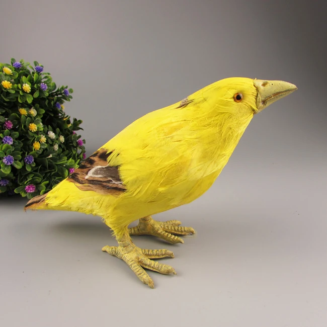 

simulation animal 20x10cm yellowbird yellow warbler model toy polyethylene&furs Resin handicraft,home decoration gift A1440