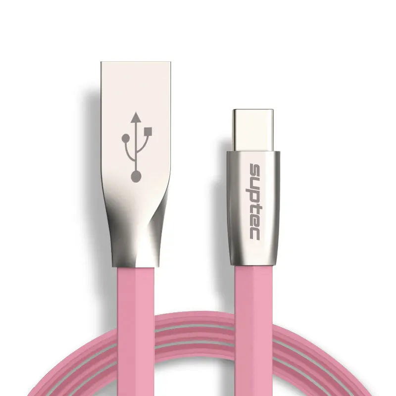 Pink SUPTEC 2.4A usb type-C кабель для samsung S9 S8 Note 9 Быстрая зарядка type-C кабель для зарядного устройства для huawei P20 Lite Xiaomi Mi 8 Oneplus - Цвет: Pink