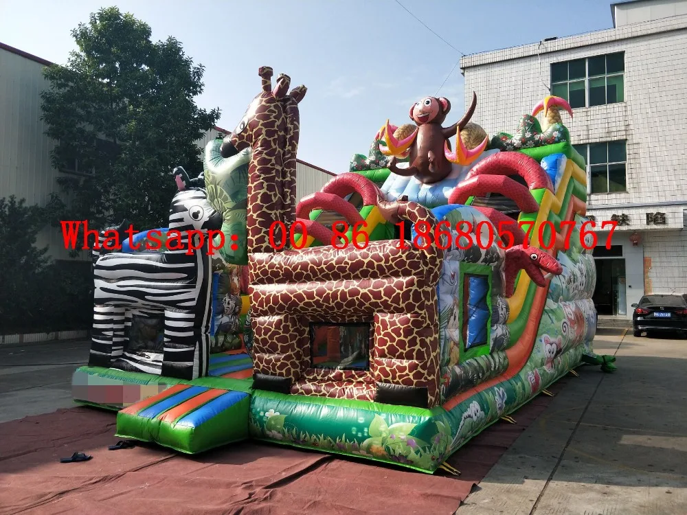 

(China Guangzhou) Factory direct inflatable slide / castle / trampoline / pool slide / Giraffe slide YLY-039