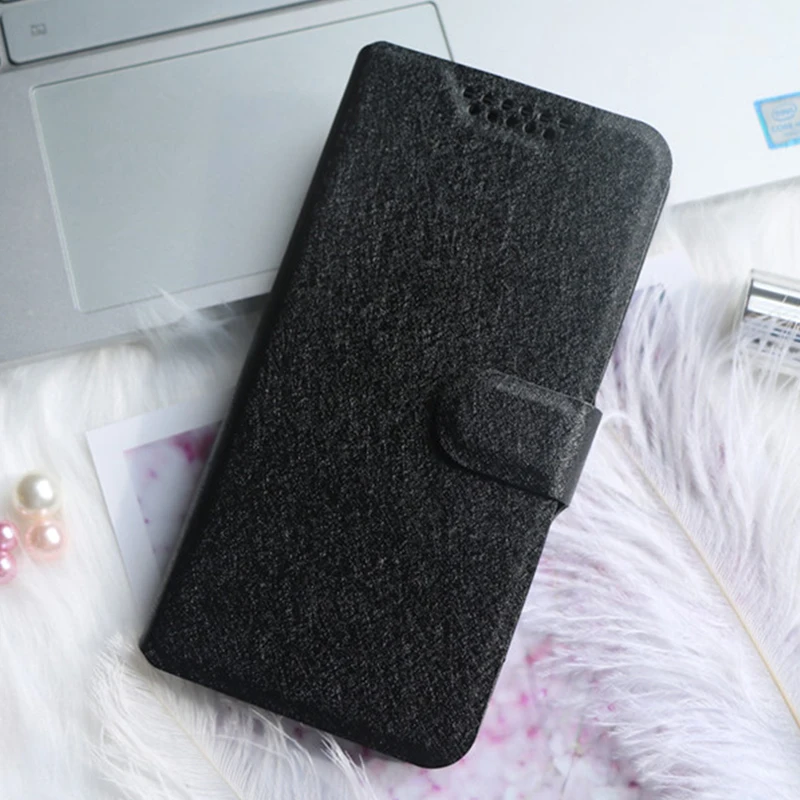 Кожаный чехол-кошелек для Alcatel One Touch Pop 4 5051 5051D 5051J Pop 4 Plus 5,5 5056 5056D Роскошный чехол для телефона чехол s - Цвет: Black