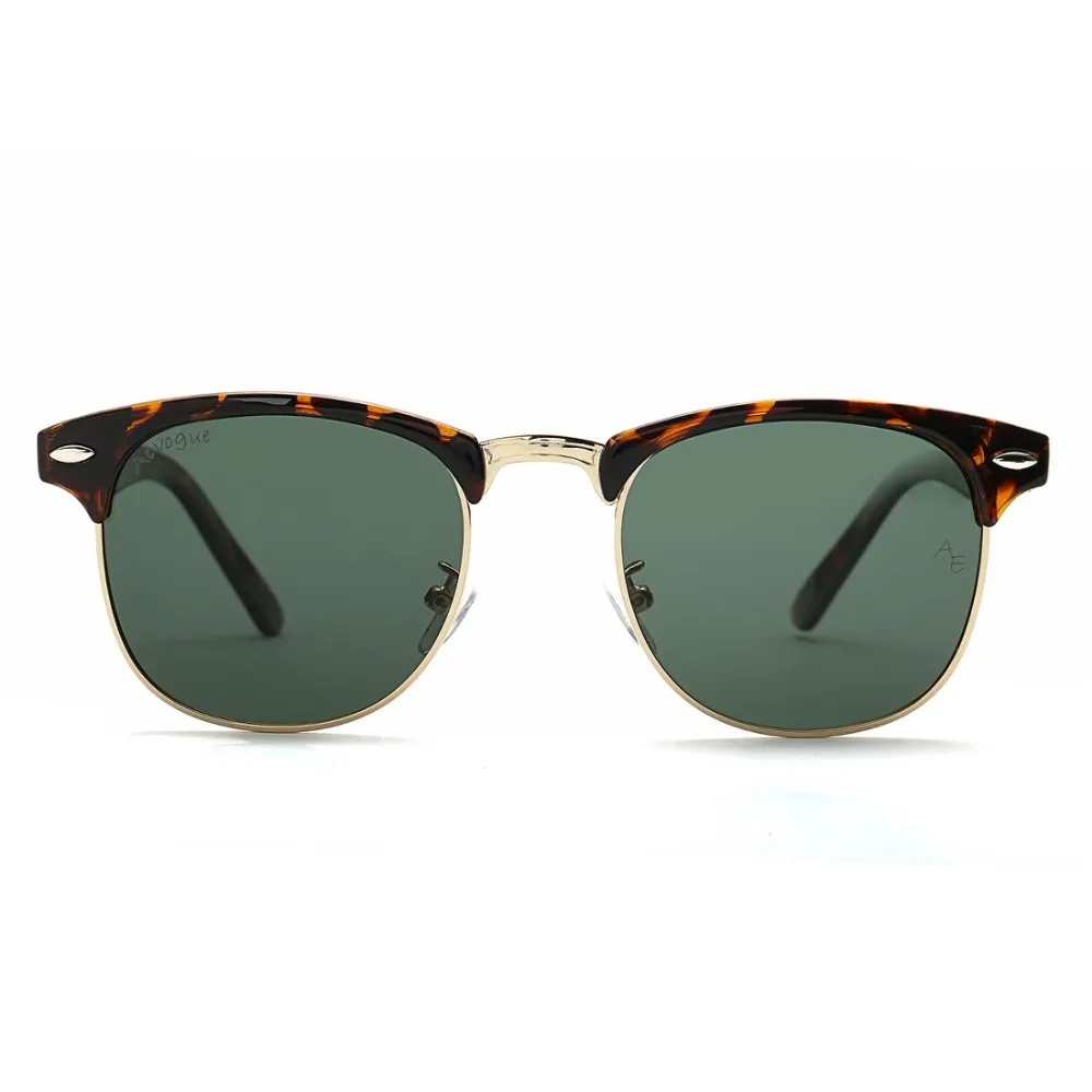 Мужские солнцезащитные очки с заклепками AEVOGUE поляризационные в стиле ретро