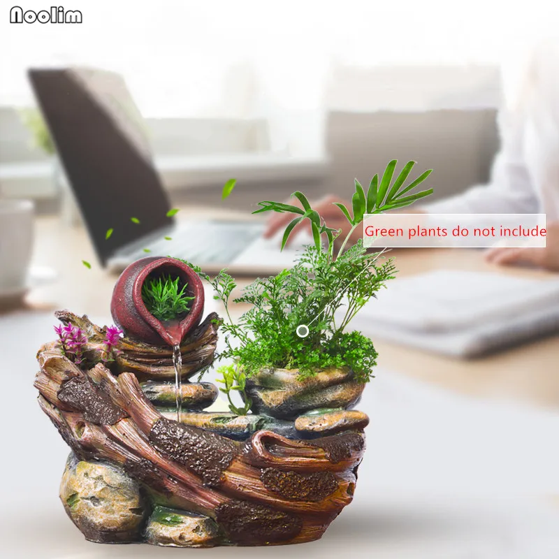 Европейские суккуленты горшечные растения Lucky Rockery настольный фонтан фэн-шуй