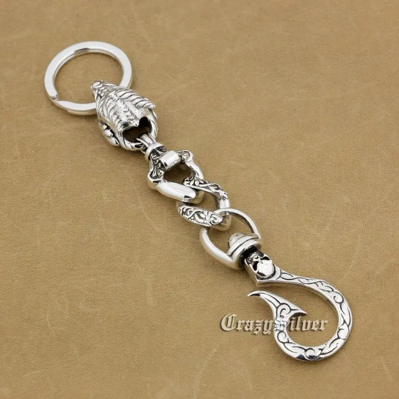 Блестящий Модный брелок с рыбьим крючком подвеска на талию из стерлингового