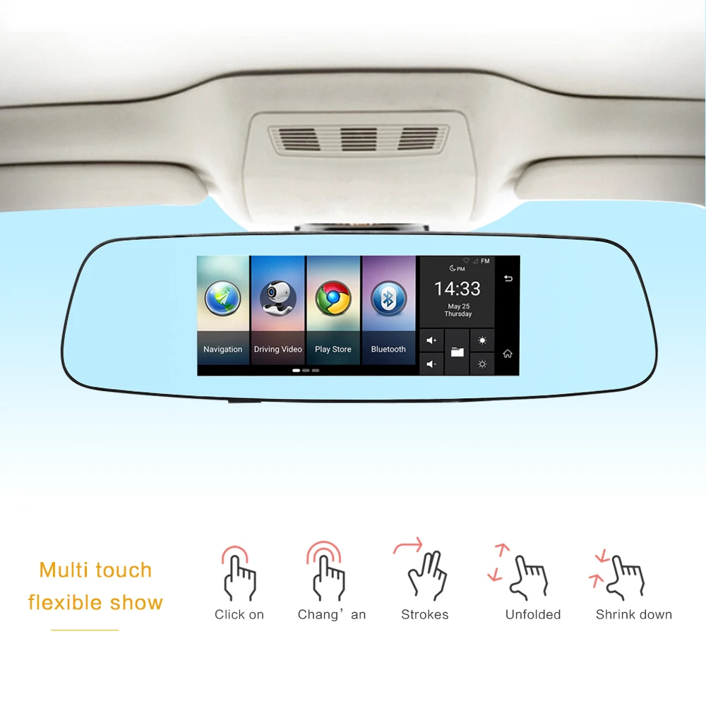 Зеркало-видеорегистратор Onever 4G Wi-Fi Android 5 1 GPS Bluetooth | Автомобили и мотоциклы
