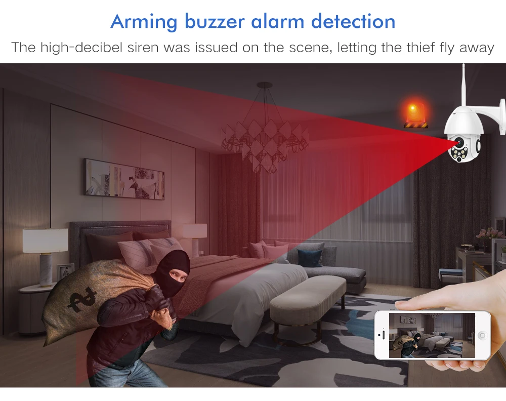 SDETER 1080P PTZ wifi камера наружная скоростная купольная беспроводная камера безопасности ip-камера наружная панорама наклона 4X зум ИК CCTV P2P Cam(2 шт. в упаковке