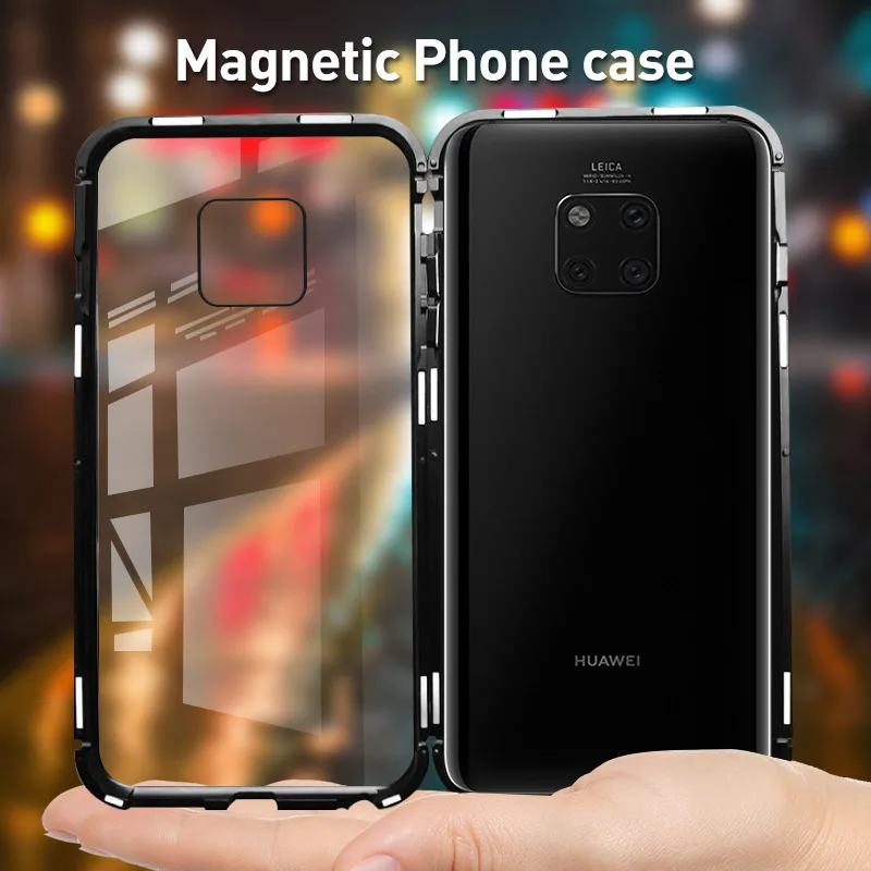 Магнитный стеклянный чехол GerTong для телефона Huawei Honor 8x металлический корпус