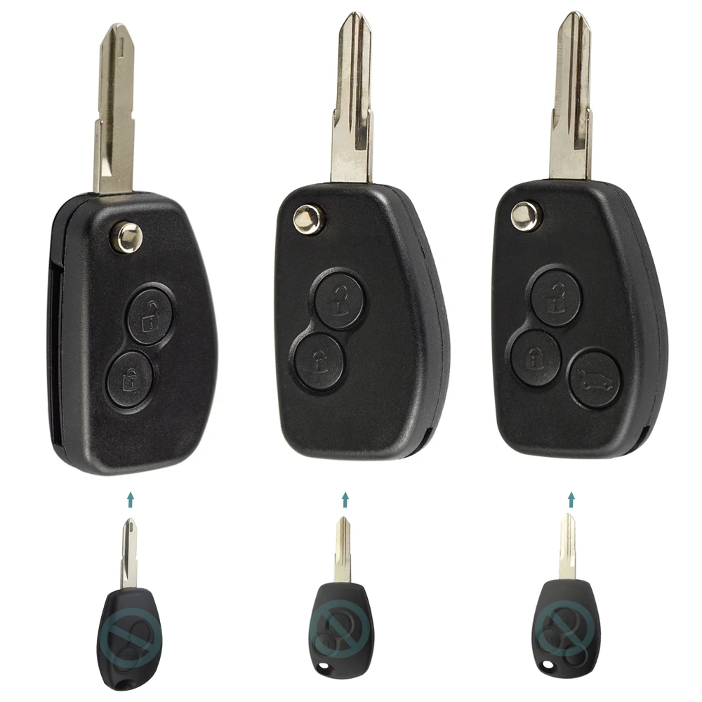 OkeyTech чехол для Renault Sandero Clio Duster Megane с 2 кнопками модифицированный автомобильного