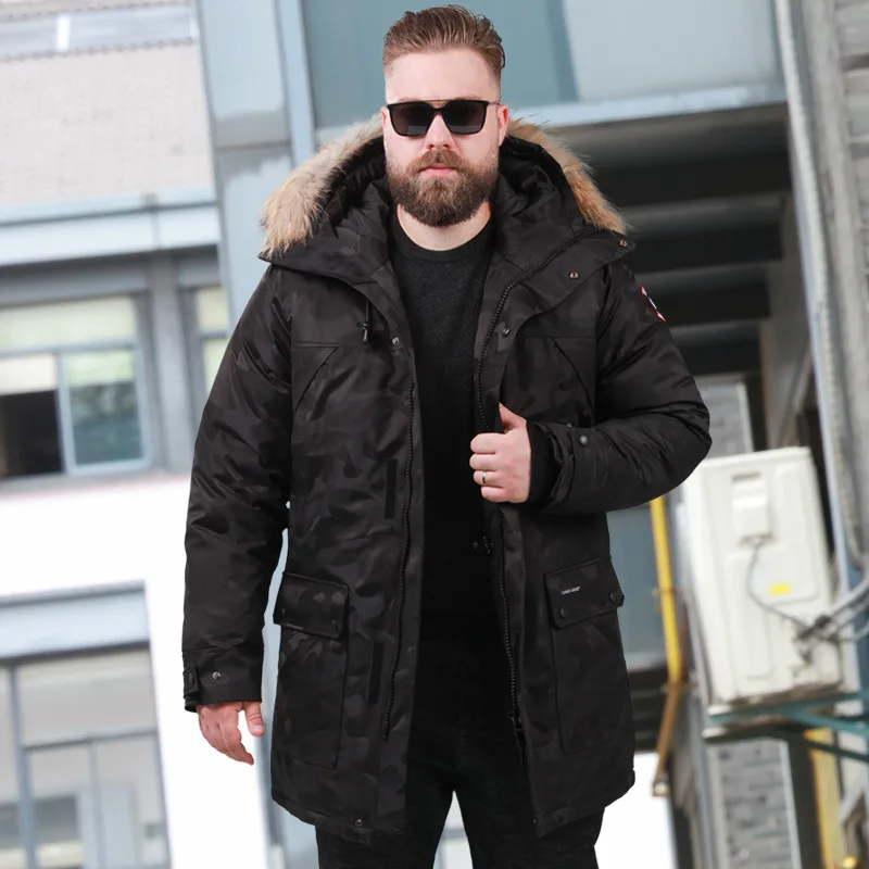 

Мужская зимняя куртка на белом утином пуху, с защитой от морозов до-40 градусов