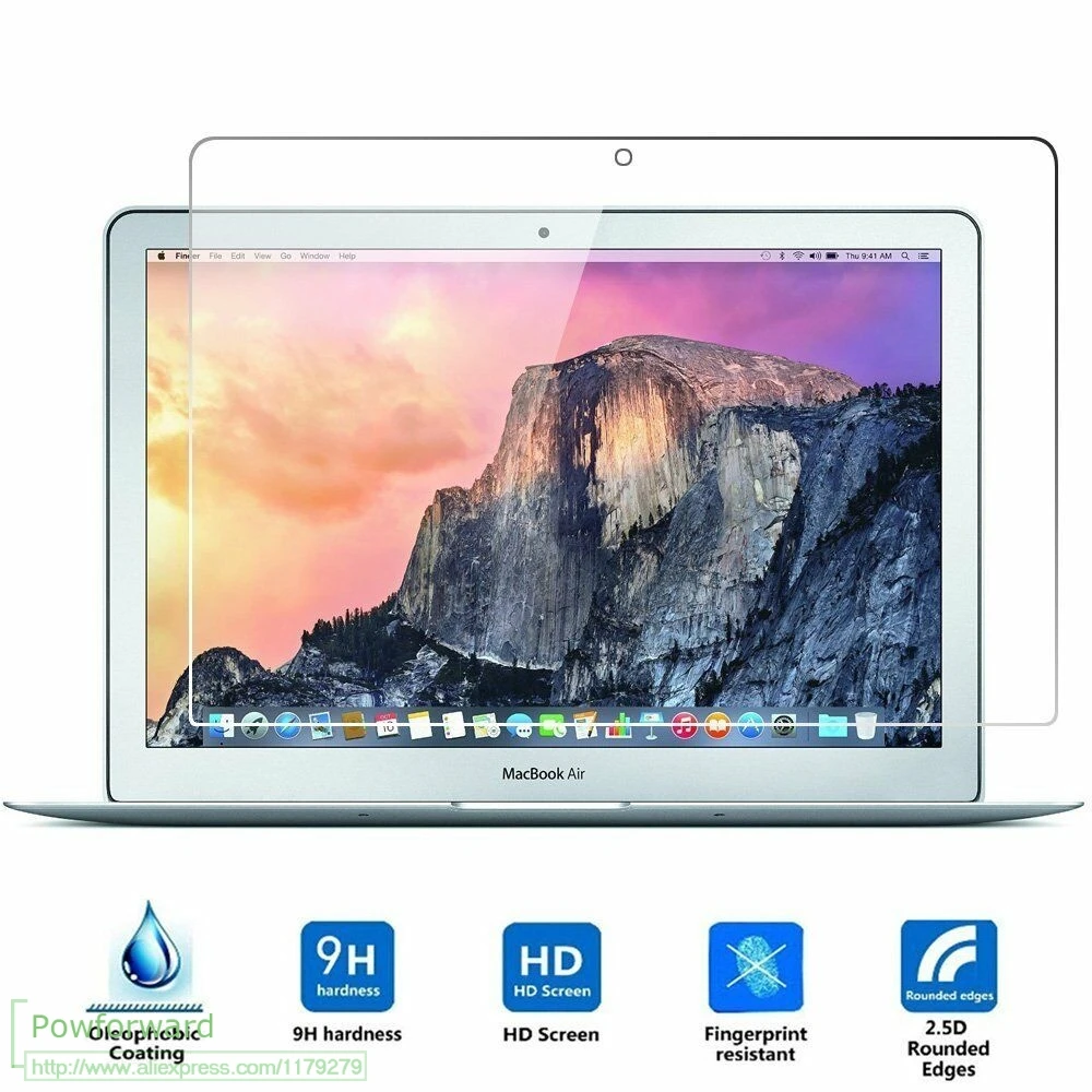 Защитное стекло для экрана Macbook Pro с Retina 13 дюймов 9H закаленная - Цена: 936
