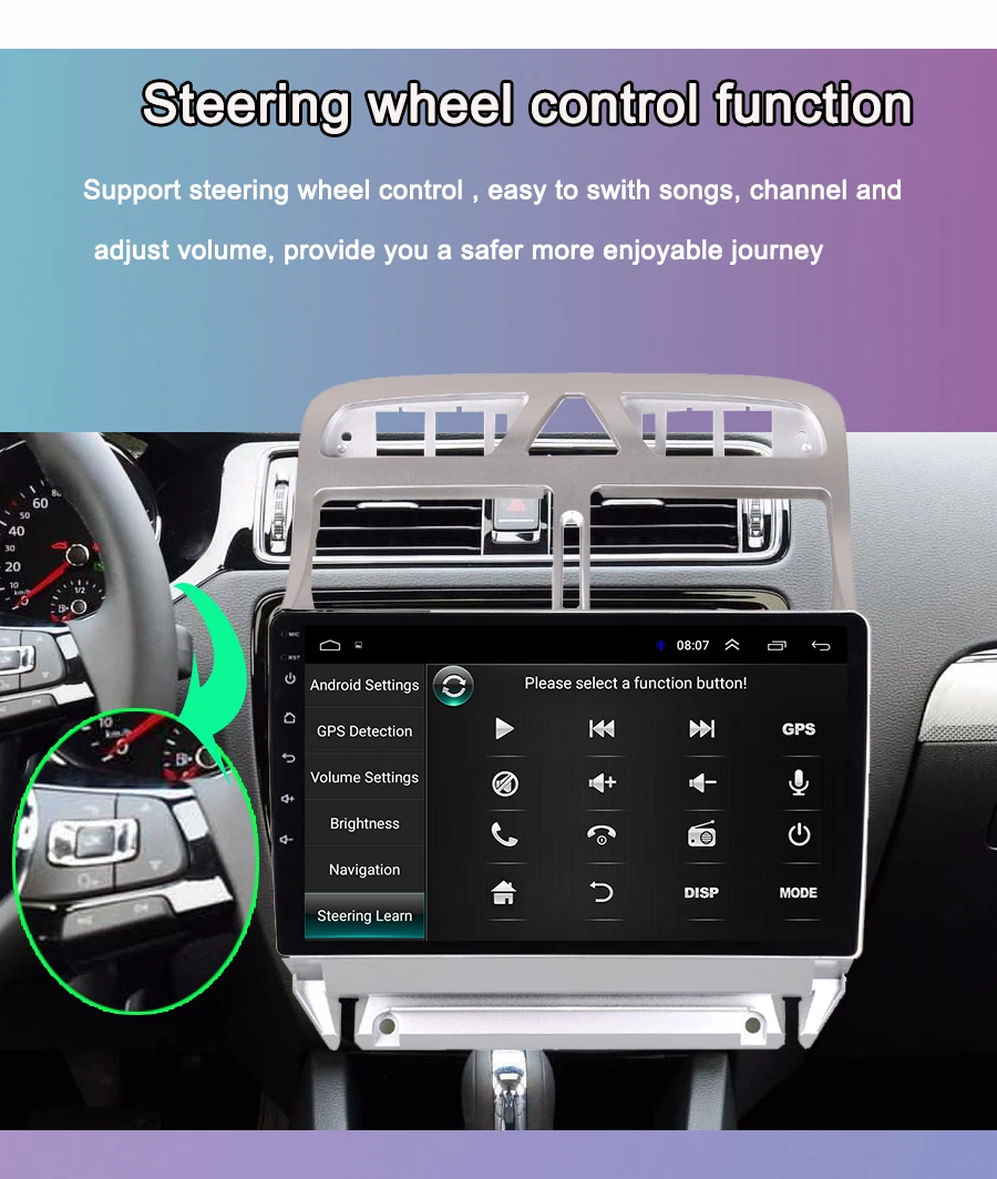 Navivox Android 8,1 2 din Автомобильный dvd-плеер gps навигация Мультимедиа для peugeot 307 307 CC 307SWC радио 2002-2013 стерео