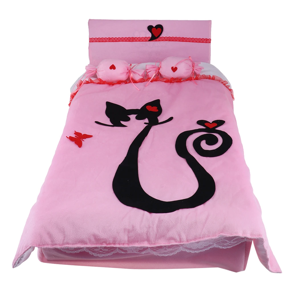 

Mini Cardboard Bed Model Bedding Set Mattress Pillows Dolls House Bedroom Furniture for Night Lolita 1/3 BJD Doll Accessory