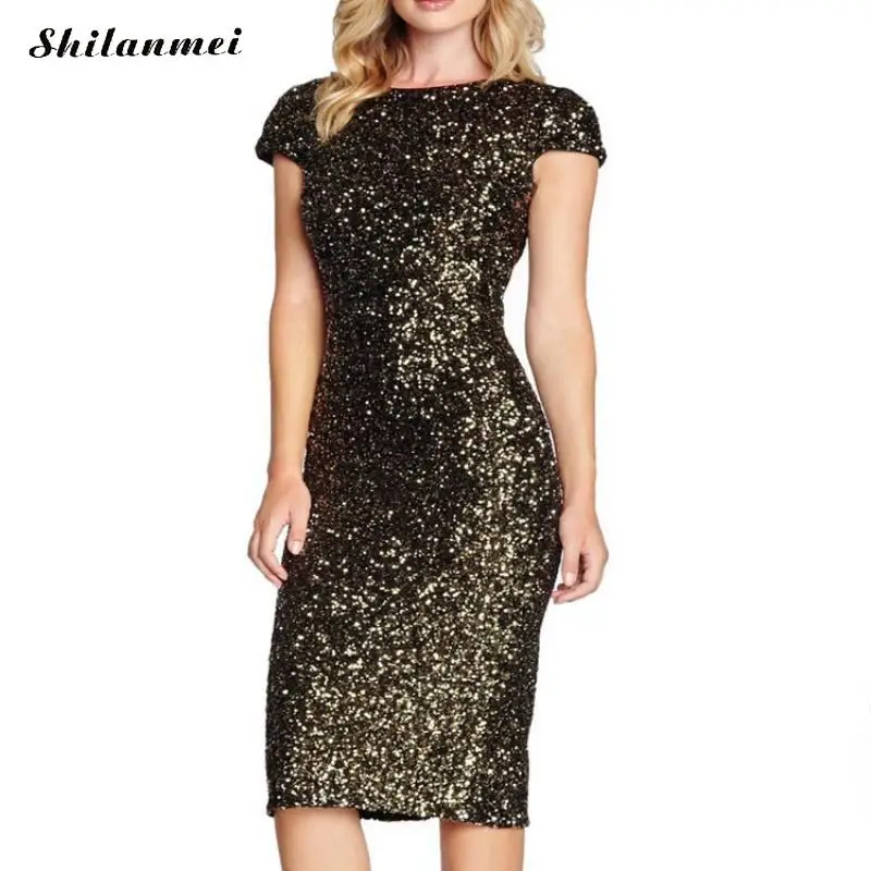 Женское облегающее платье с открытой спиной вечернее средней длины коротким