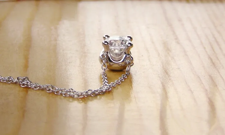 Топ Роскошный дизайн цветок бутон 1 карат Круглый Пасьянс синтетический женский