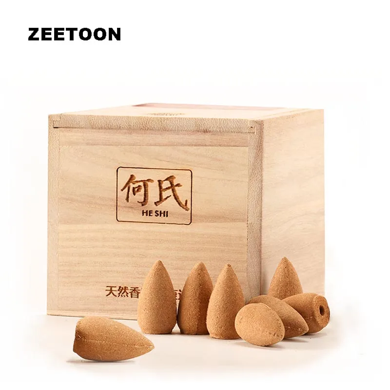 

Natural Backflow Incense Pure Sandalwood for Good Sleep Health Agarwood Incense Burner Accessories Aromatic Fragrance Gift Box
