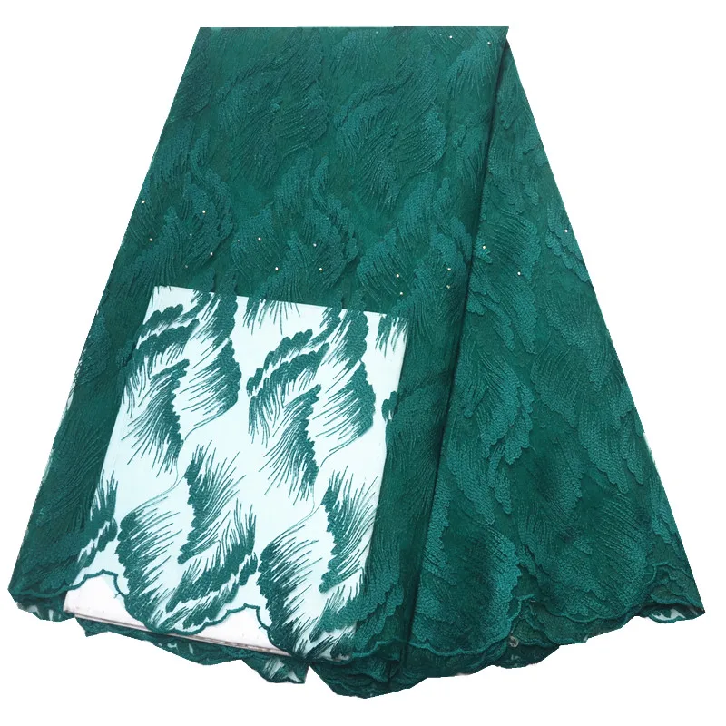 Белая африканская кружевная ткань с камнями нигерийская кружевная ткань для свадьбы новейшее Высокое качество Тюль Кружевная Ткань 5 ярдов