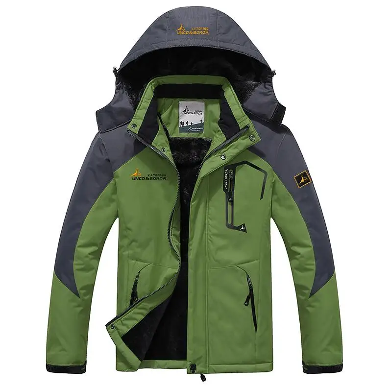 Glass Green Мужская зимняя флисовая куртка, Мужская верхняя одежда, спортивная одежда, теплые Брендовые пальто, мужские парки, водонепроницаемая ветровка, термокуртки - Цвет: Glass Green