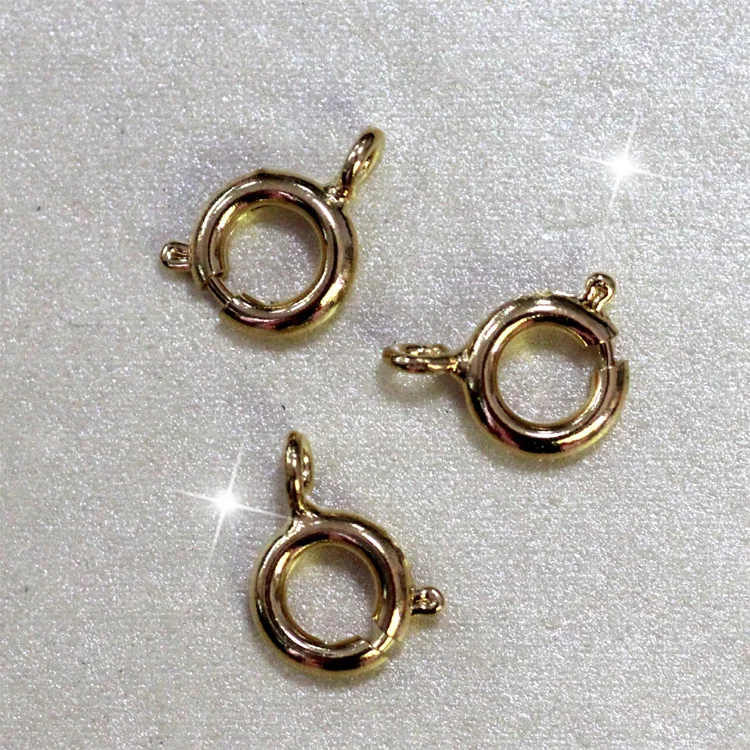 

high quality jewelry findings spring ring gold easy jewelry making parts connection 0.8*0.1cm